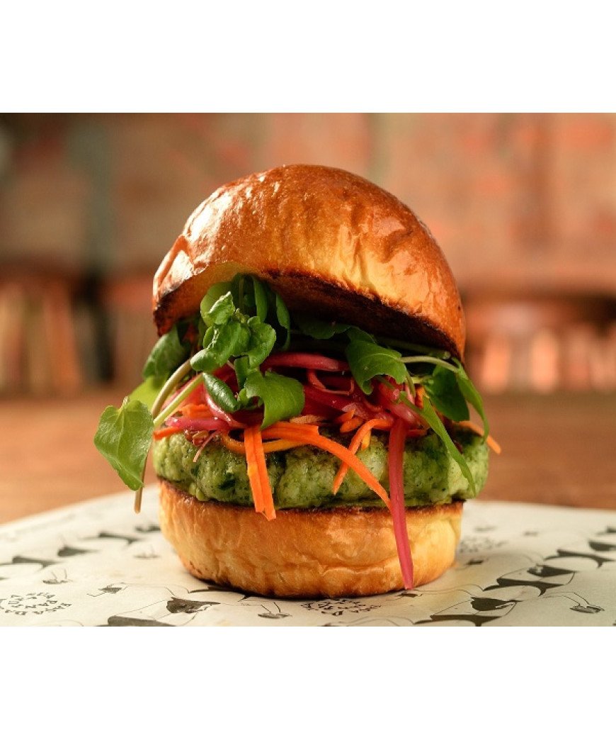 Vegano Hambúrguer de Abobrinha e Folhas Vegano Hambúrguer de Abobrinha e Folhas